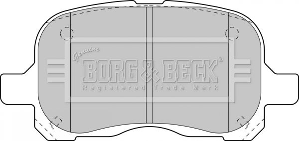 BORG & BECK Комплект тормозных колодок, дисковый тормоз BBP1771